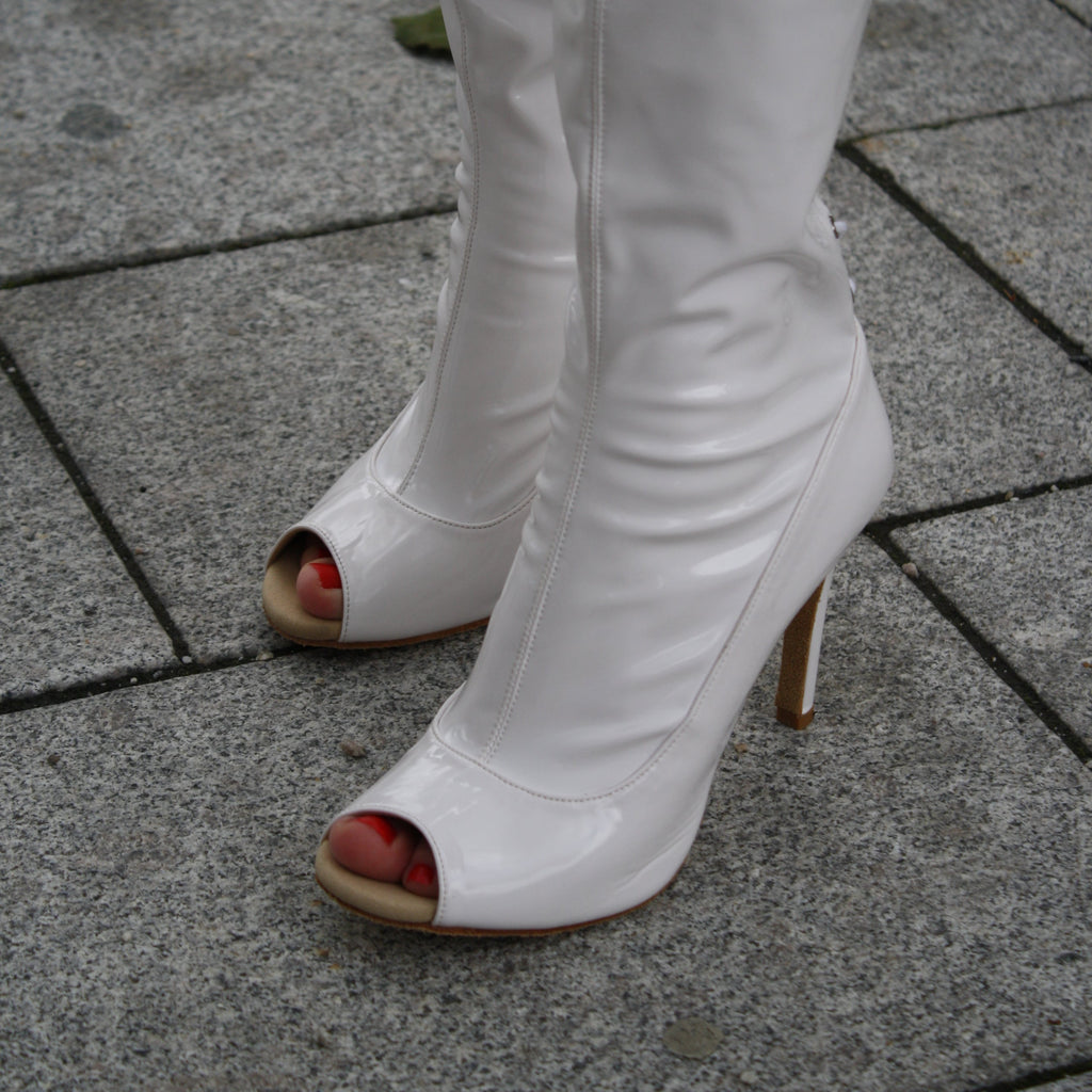 Nemesis white - heels dansesko